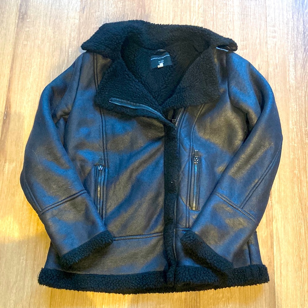 NWOT Black Aviator Jacket